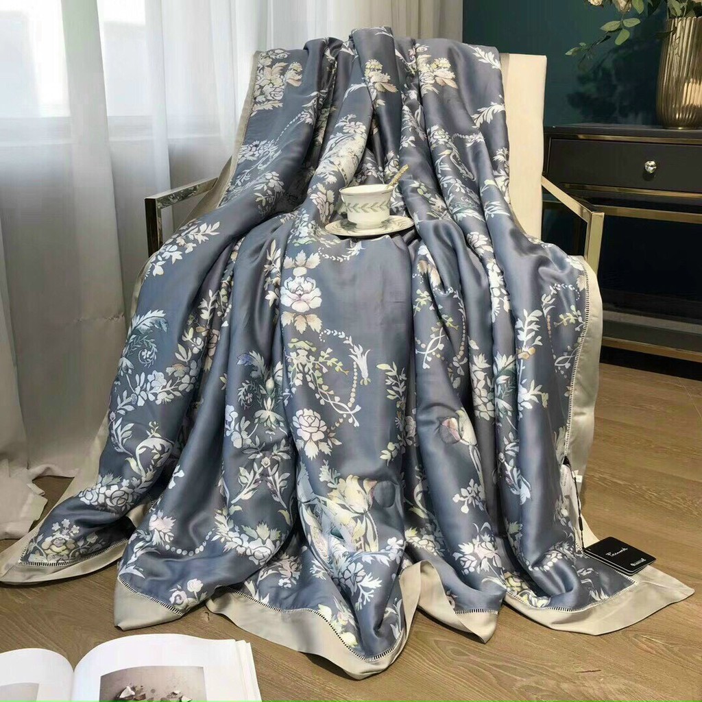 CHĂN HÈ LỤA TENCEL FREE MONDE CHẤT MÁT LẠNH  HÀNG CAO CẤP KÍCH THƯỚC 2M X 2M3