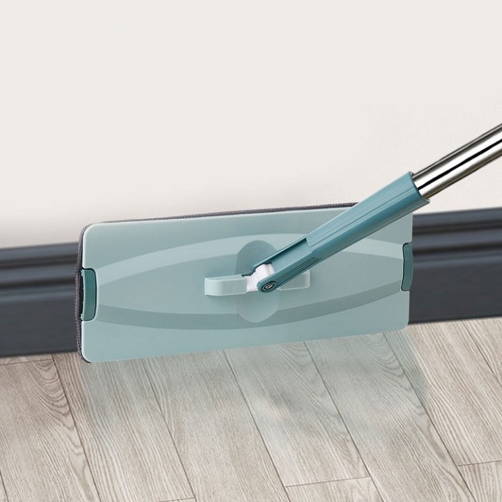 Cây lau nhà thay thế cho bộ lau nhà thông minh tự vắt 2 ngăn bàn lau 33x12cm cán dài 1,2m