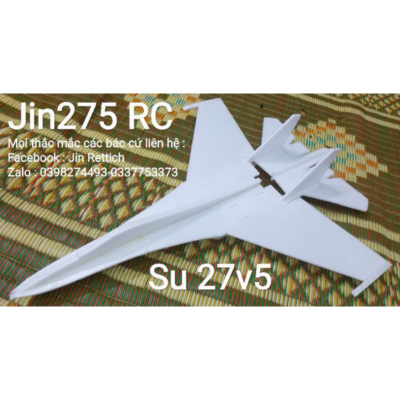 ❤️ Siêu Sale ♥️ Bộ vỏ kit máy bay Su-27 V5 Flat sải 74 cm