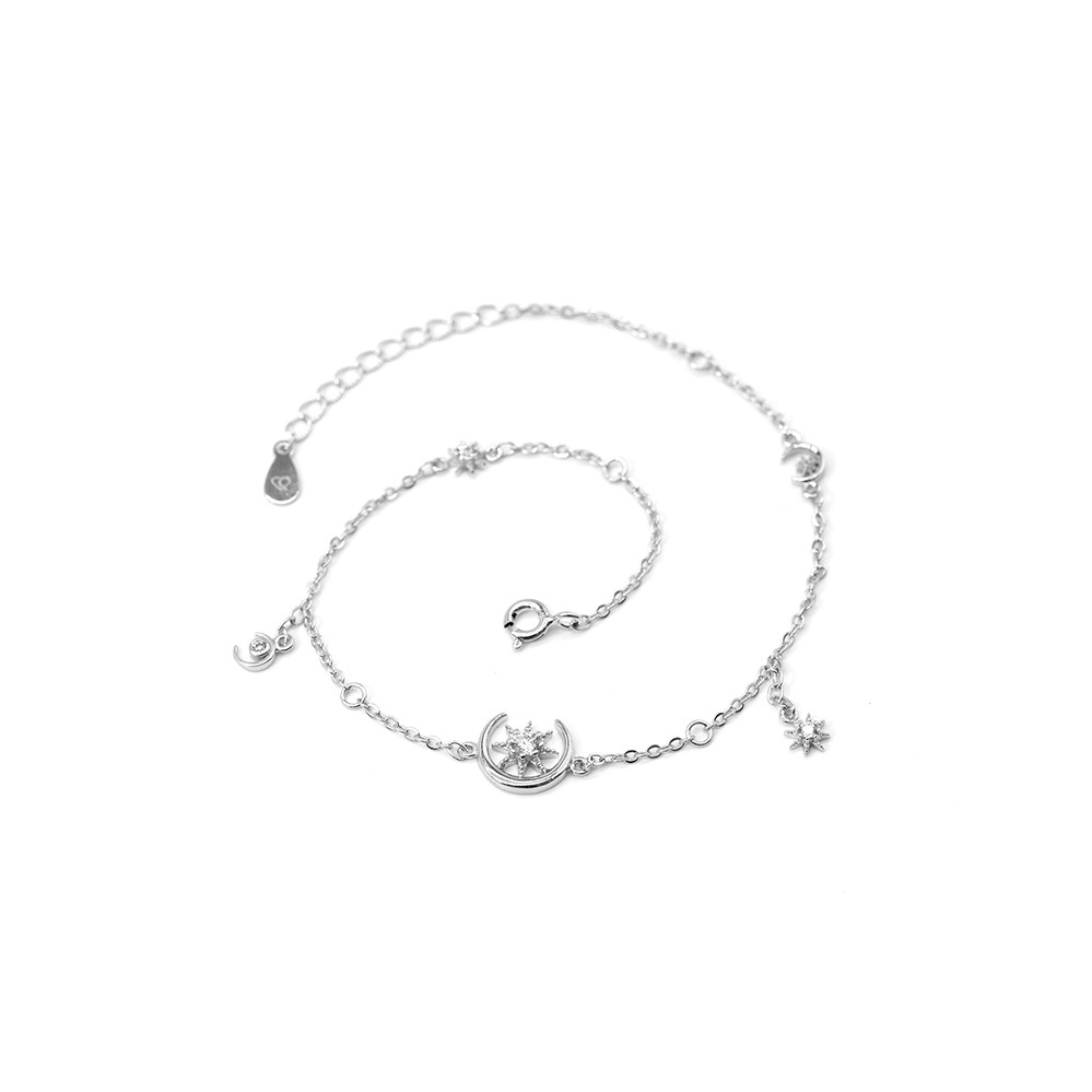 Lắc Chân Bạc Blue Peach Sun In Moon LC236 | BigBuy360 - bigbuy360.vn