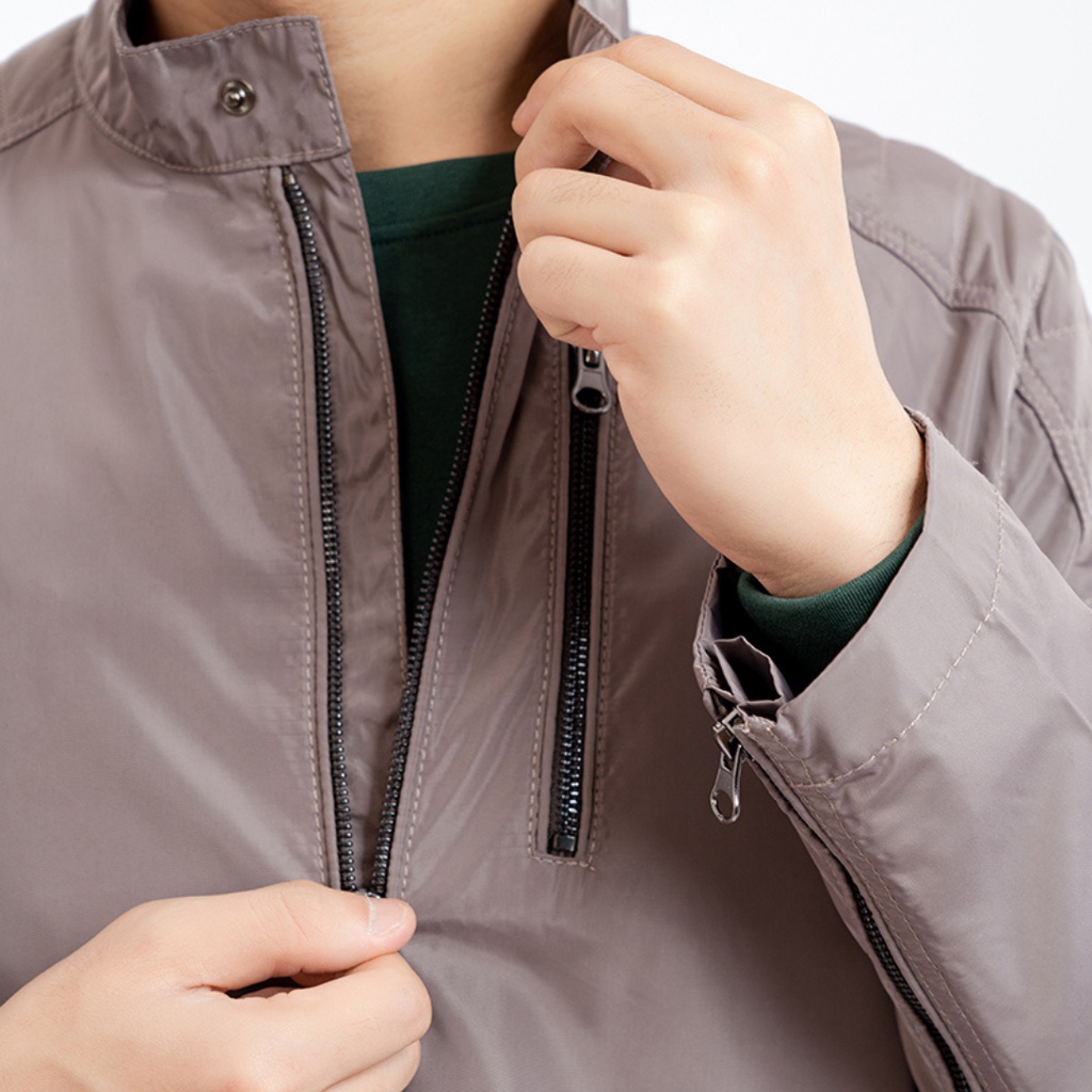 Áo khoác jacket DUGARCO nam 2 lớp dù cao cấp cản gió, giữ nhiệt 92JM42088