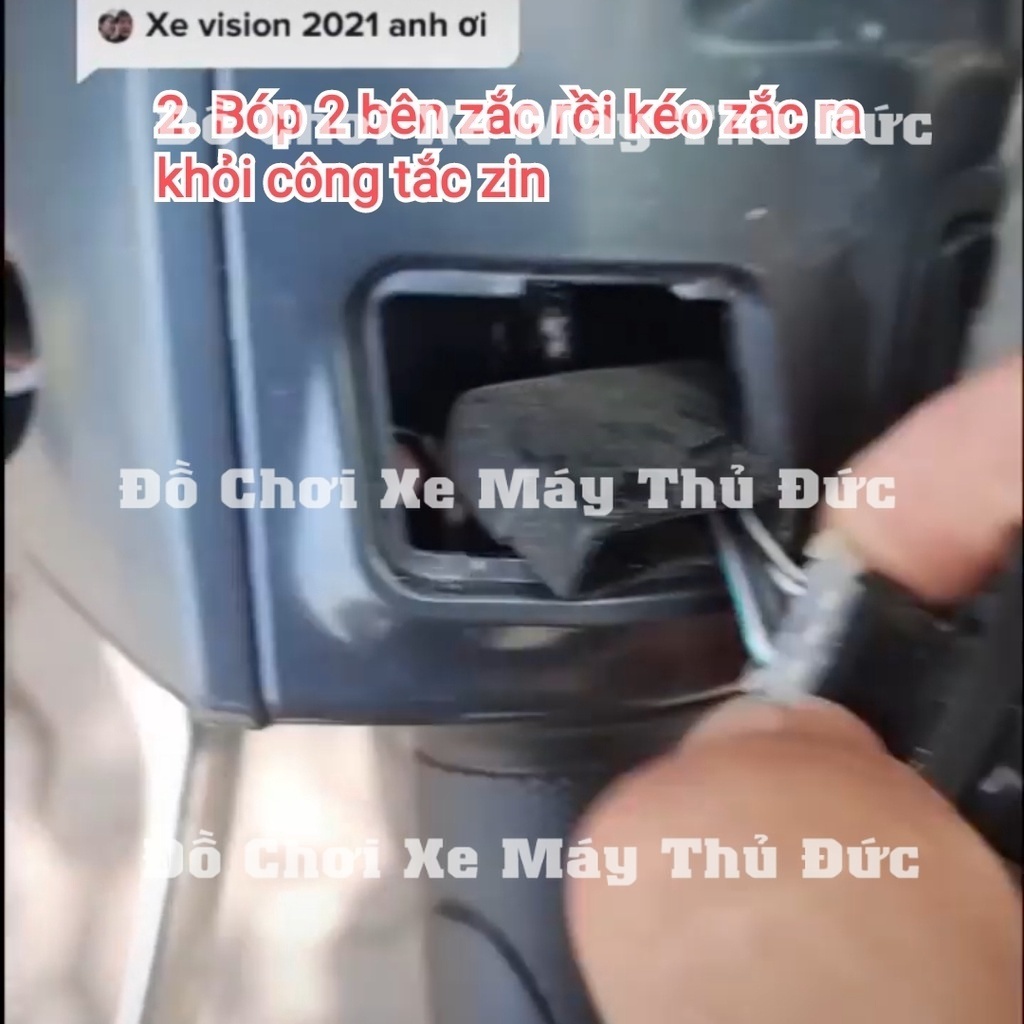 Công Tắc Tắt Đèn Pha Xe Honda Vision Wave A110 Blade rsx led Lead lead125 - Chính Hãng - Bảo Hành