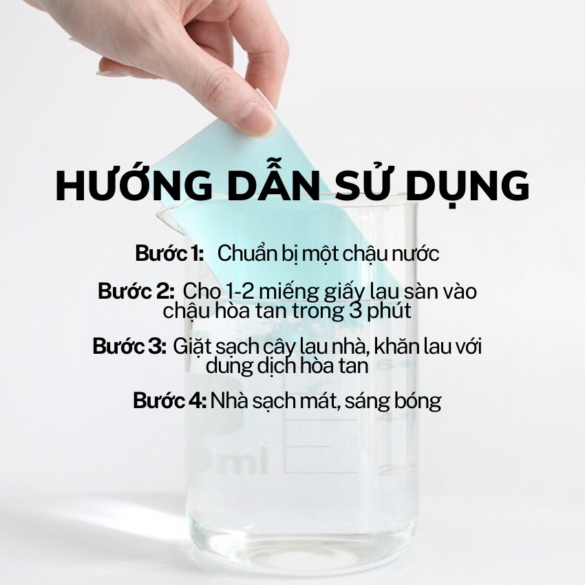 Giấy lau sàn tan trong nước miếng giấy lau sàn tạo hương thơm diệt khuẩn làm sạch vết bẩn hiệu quả