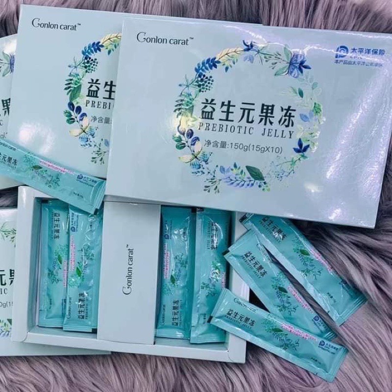 Thạch hỗ trợ giảm cân, thải mỡ eo PREBIOTIC JELLY - Full hộp 15g x 10gói chính hãng