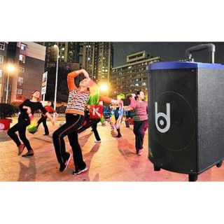 Loa kéo karaoke di động bd-h127 tặng 2 mic không dây cao cấp