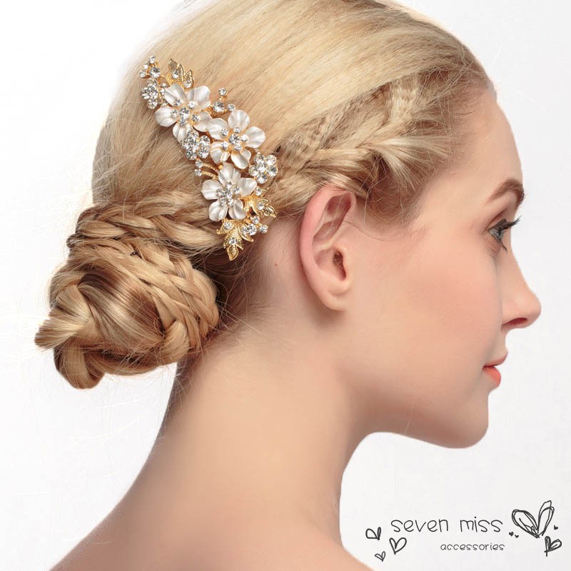 Trâm cài tóc cô dâu đính đá sang trọng