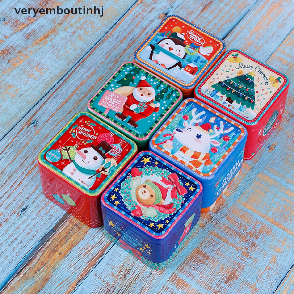 Hình ảnh 1 hộp thiếc mini đựng bánh quy kẹo làm quà giáng sinh #7
