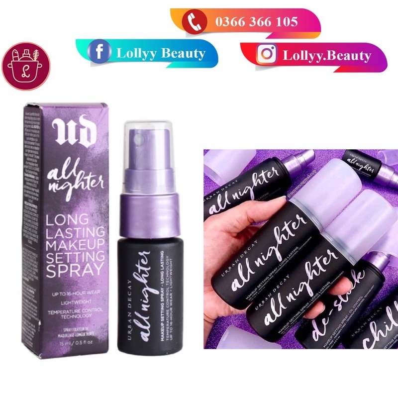 Xịt Khoá Lớp Make Up URBAN DECAY All Nighter 15ml