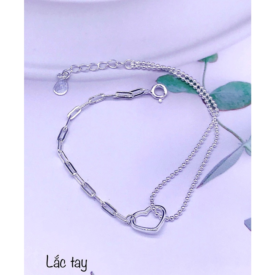 Lắc tay bạc trái tim
