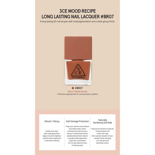 Sơn Móng Tay 3CE Mood Recipe Long Lasting Nail Lacquer