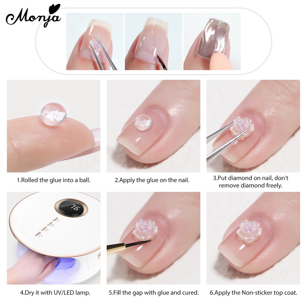 MONJA Keo 15ml Dán Trang Trí Móng Tay Nghệ Thuật DIY