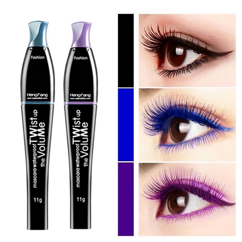 [Hàng mới về] Mascara chải dài cong và dày lông mi HENGFANG sợi tơ 3D tự nhiên chống thấm nước 4 màu sắc tùy chọn