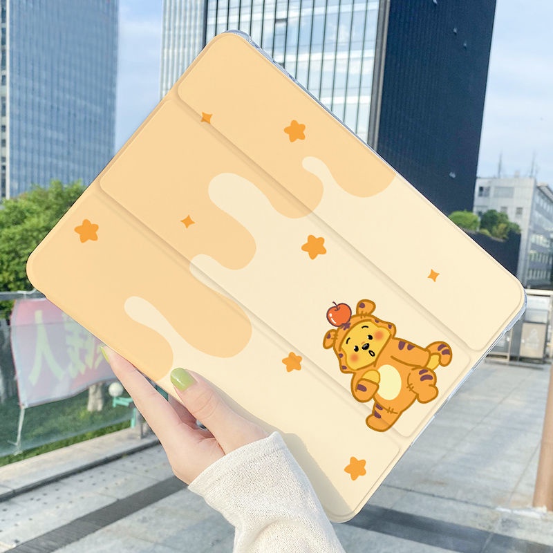 Bao Da Máy Tính Bảng Chống Sốc Hình Gấu Dễ Thương Có Ngăn Đựng Bút Cho Ipad 5/6/7/8/9th Gen Air 1/2/3/4 Mini 4/5/6 Pro 10.5'' 11'' 12.9'' 2018 2020 Mini 6
