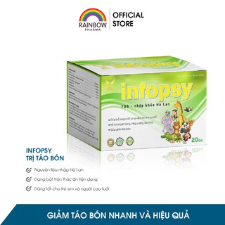 [NL Nhập Netherlands] Cốm bổ sung chất xơ, giảm táo bón (Hộp 20 Gói) - Infopsy