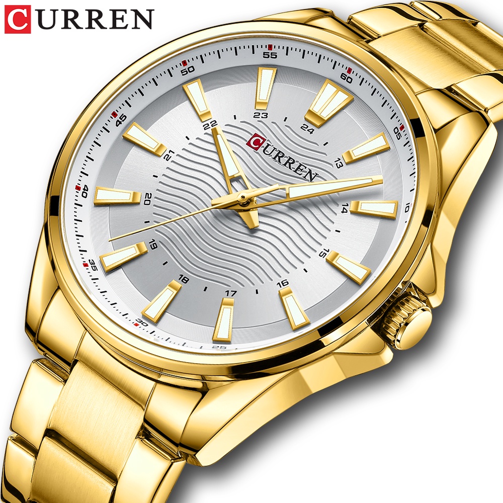 Đồng Hồ Quartz Chạy Kim CURREN Chống Thấm Nước Chất Liệu Thép Không Gỉ