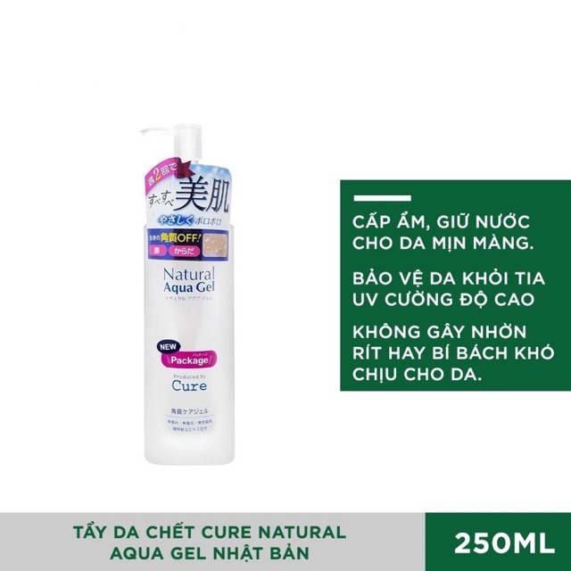 Tẩy tế bào chết Cure, gel tẩy da chết mặt Cure sử dụng được cho body giúp sạch da sáng da hiệu quả