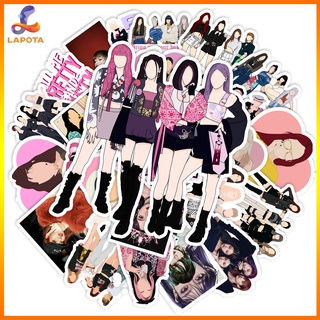 Set 50 cái Sticker Blackpink chống thấm nước, Sticker Blackpink dán trang trí, Sticker Blackpink Chibi, Sticker Lisa