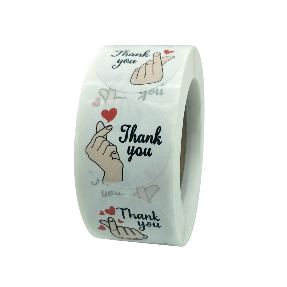 Thank You Sticker Floral Wedding Gift Decoration Sticker 500PCS/roll  OY