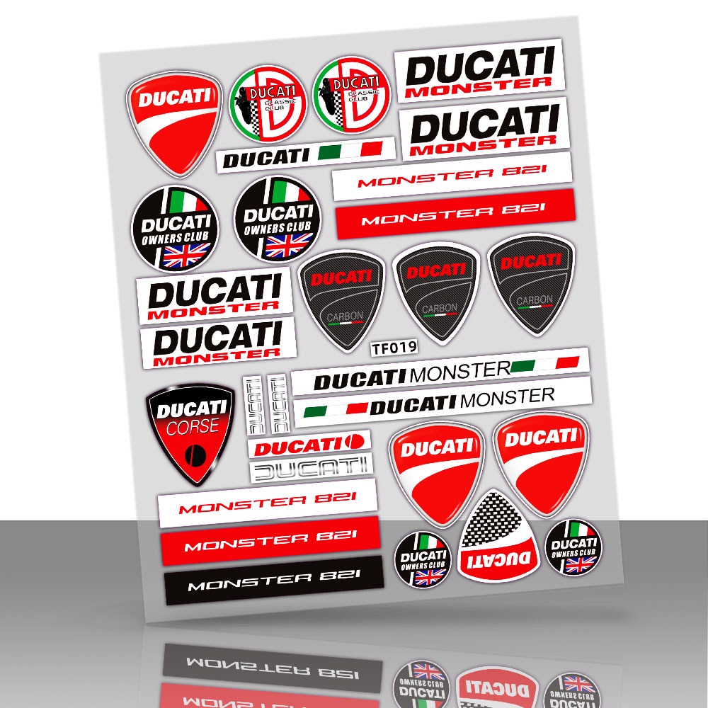 Phản Quang DUCATI Xe Máy Miếng Dán Xe Máy Xe Tăng Bên Dải Decal Chống Thấm Nước Cho DUCATI MONSTER 7
