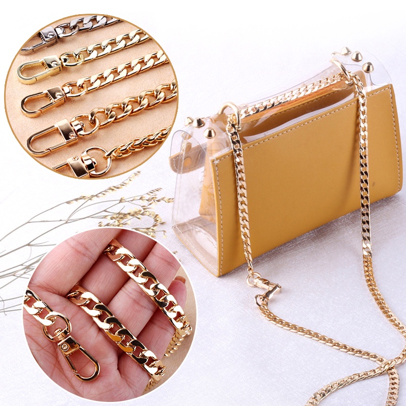 Dây Xích Bằng Hợp Kim Màu Vàng Đeo Túi Xách Thời Trang Sang Trọng Cho Nữ
