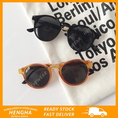 Korean Designer Fashion Women Retro Round Metal Frame Sunglasses
