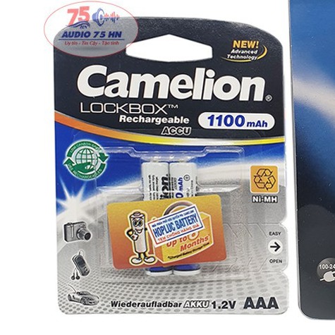 Pin Sạc 2A CAMELION 2700 mAh - Pin Sạc 3A CAMELION 1100 mAh