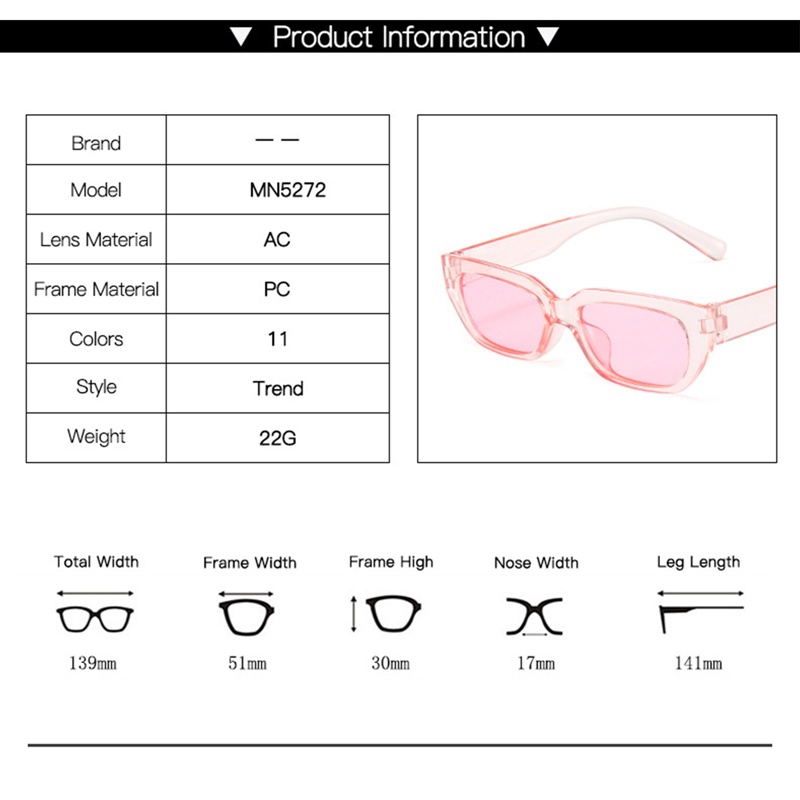 Kính Mát Tròng Trong Suốt Phong Cách Âu Mỹ Cá Tính