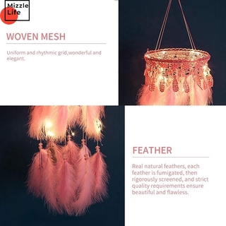 Dream Catcher Có Đèn Led Màu Hồng