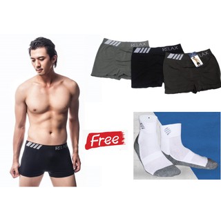 Combo 3 quần Relax-Boxer-RLTK014 + Tặng 1 đôi vớ nam Relax - RS007 69K