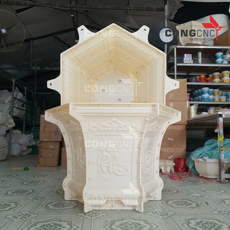 Bộ khuôn chậu cảnh lục giác 78 họa tiết Phúc Lộc Thọ không chân đôn