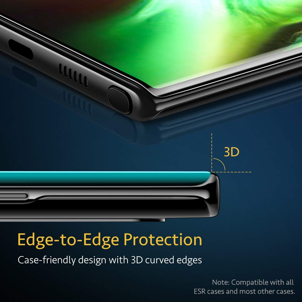 Bộ 2 kính cường lực ESR bảo vệ toàn màn hình cho Samsung Galaxy Note 10 Plus