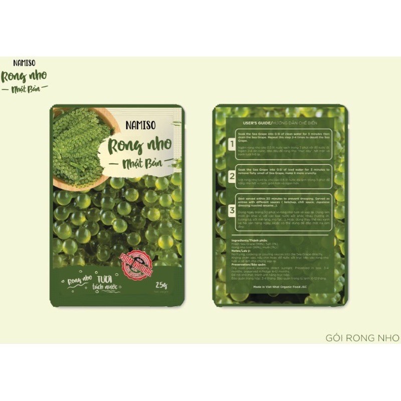 Rong nho tách nước Namiso Organic | BigBuy360 - bigbuy360.vn