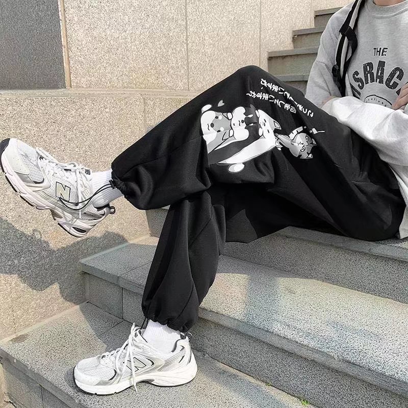 Quần ống rộng phong cách hiphop đường phố Hàn Quốc thời trang size M-5XL