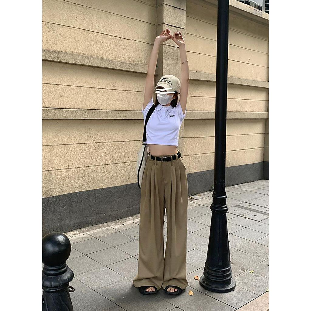 Quần Dài Ống Rộng Lưng Cao Thời Trang Mùa Xuân Mới Dành Cho Nữ 61320