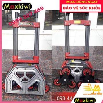 [FreeShip - Cao Cấp] Xe Kéo Hàng, Xe Đẩy Hàng 3 Bánh Maxkiwi- Leo Cầu Thang