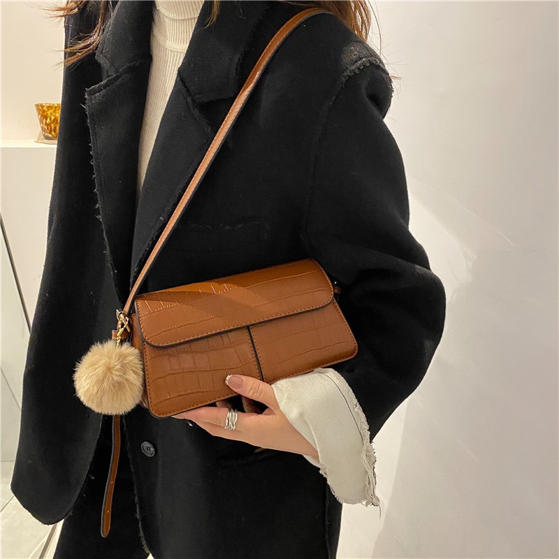 Túi Đeo Vai Họa Tiết Da Cá Sấu Phong Cách Âu Mỹ Cổ Điển Dành Cho Nữ