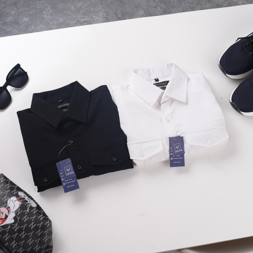 sơ mi nam hàn quốc chất vải đũi cao cấp không nhăn xù , áo sơ mi nam túi hộp dáng denim | BigBuy360 - bigbuy360.vn