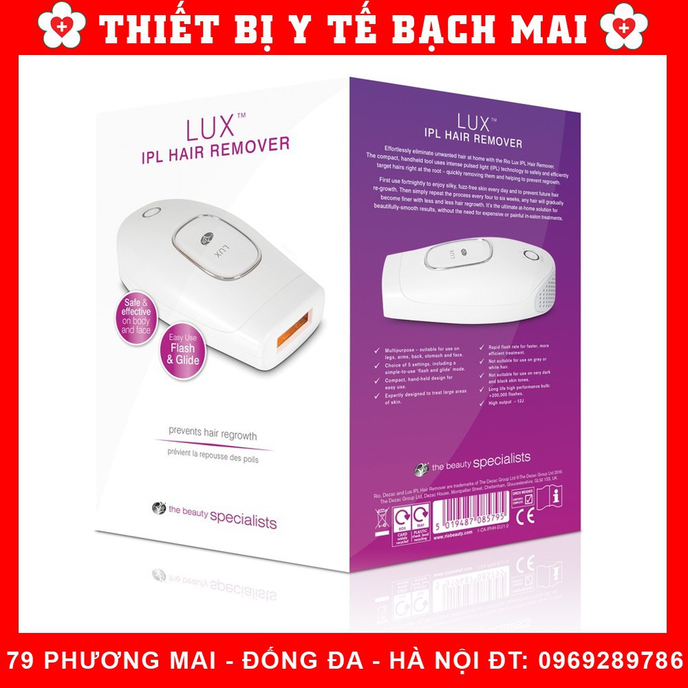 TBYT999 Máy Triệt Lông tư nhân RIO LUX IPHH công nghệ IPL [Nhập Khẩu Trực Tiếp Tại Anh] NEW