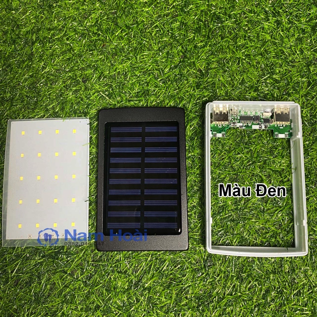 Box sạc dự năng lượng mặt trời pin 18650 tích hợp bảng LED siêu sáng