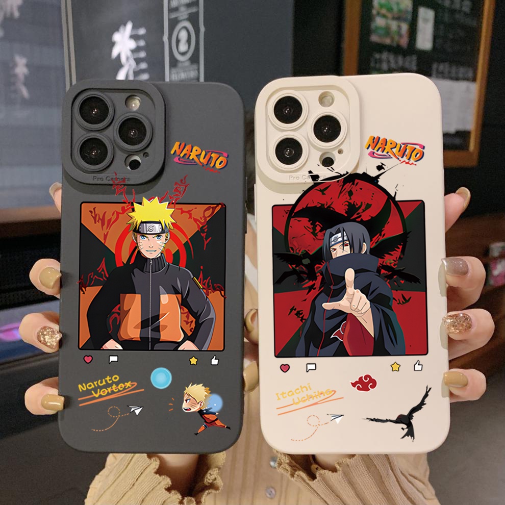 Ốp Điện Thoại Góc Vuông Hình Uchiha Sasuke Naruto Cho Xiaomi Redmi Note 11 Pro 5G 11S 10 Pro 4G 10S Redmi 10C 9C A1