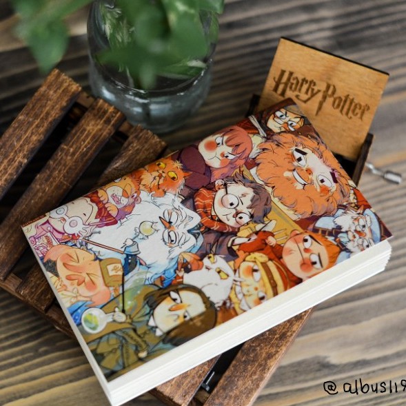 Sổ tay Mini 9x15cm bìa các nhân vật trong truyện Harry Potter l Quyển sổ nhỏ THIẾT KẾ l Zip A1
