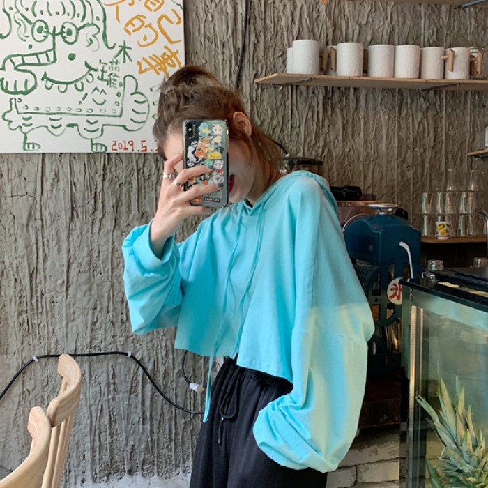Áo Croptop Hoodie Tay Phồng Siêu Yêu Full màu | BigBuy360 - bigbuy360.vn