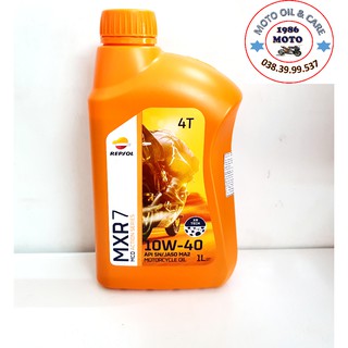 Nhớt xe số,xe moto Repsol MXR7 10w40 sản xuất tại Repsol Indonesia.