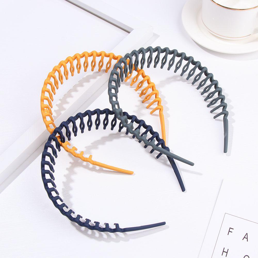 Lược Cài Tóc Màu Sắc Trơn Bằng Nhựa Resin Chống Trượt Có Răng Lược Gợn Sóng Dành Cho Bạn Nữ