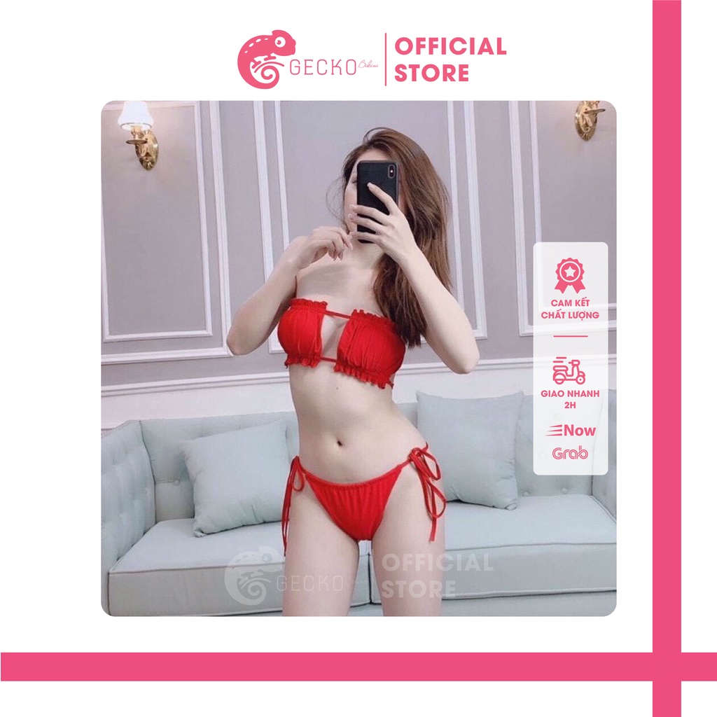 Bikini Đồ Bơi 2 Mảnh Vuông Cúp Ngực GK0266 (Ảnh Thật, Nhiều Màu)