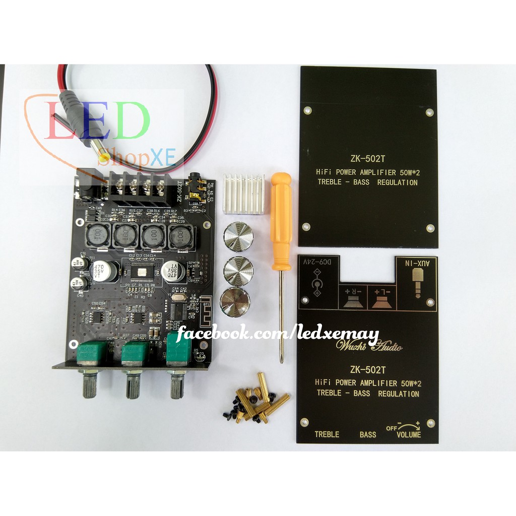 Mạch khuếch đại 3116D2 50w*2 WUZHI có chỉnh âm sắc ZK-502T
