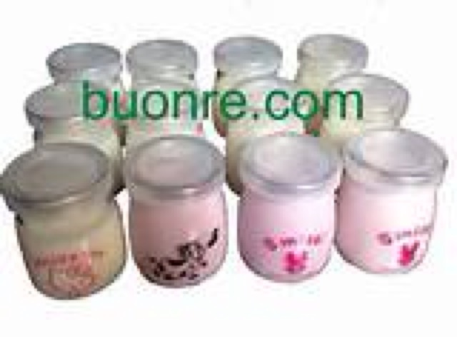 Bộ 12 hũ làm sữa chua thuỷ tinh hình ngộ nghĩnh