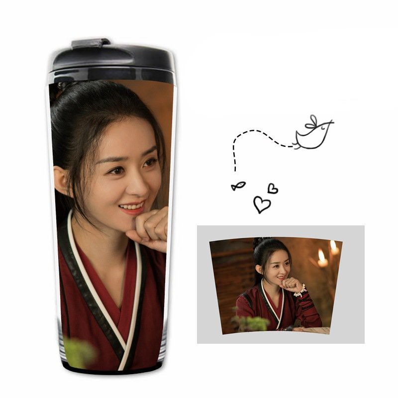 Bình nhựa đựng nước in hình VƯƠNG NHẤT BÁC TRIỆU LỆ DĨNH phim HỮU PHỈ tiện lợi dễ thương xinh xắn