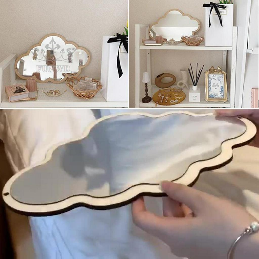 Gương gắn tường trang trí chất liệu acrylic hình đám mây độc đáo