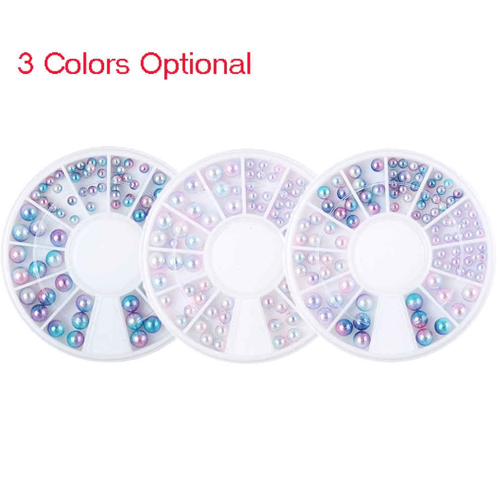 Hạt nổi 3D màu gradient đính móng nghệ thuật